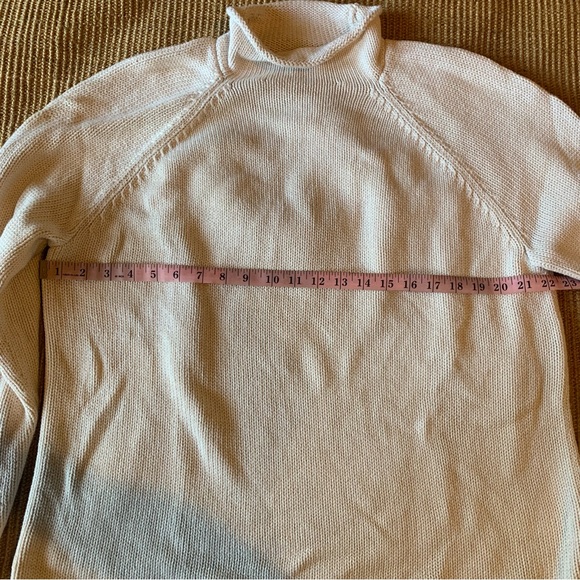 J. Crew 1988 Rollneck™ Cotton Sweater, Medium, Mountain White Ivory, Unisex - Picture 8 of 16